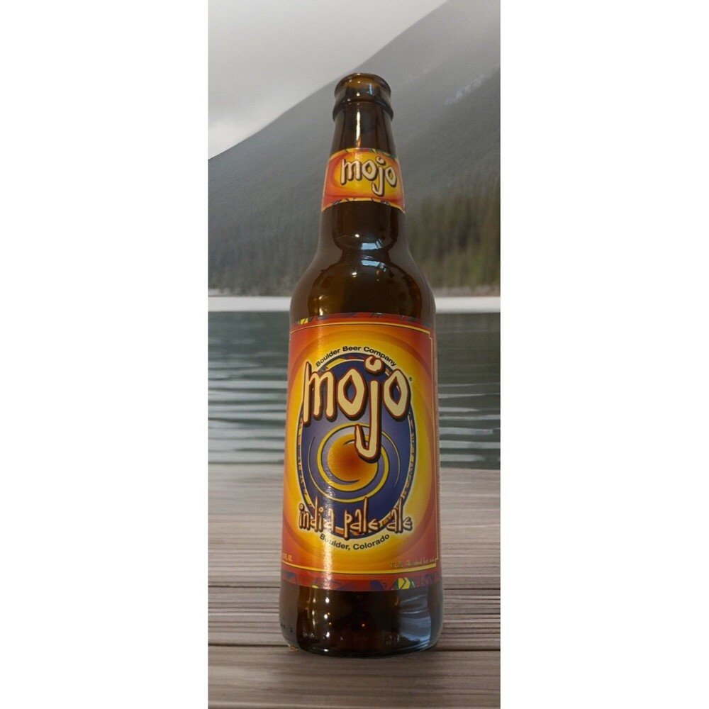 Mojo IPA Beer Bottle (Empty) Boulder Beer Co. Craft Brew Collectible Colorado